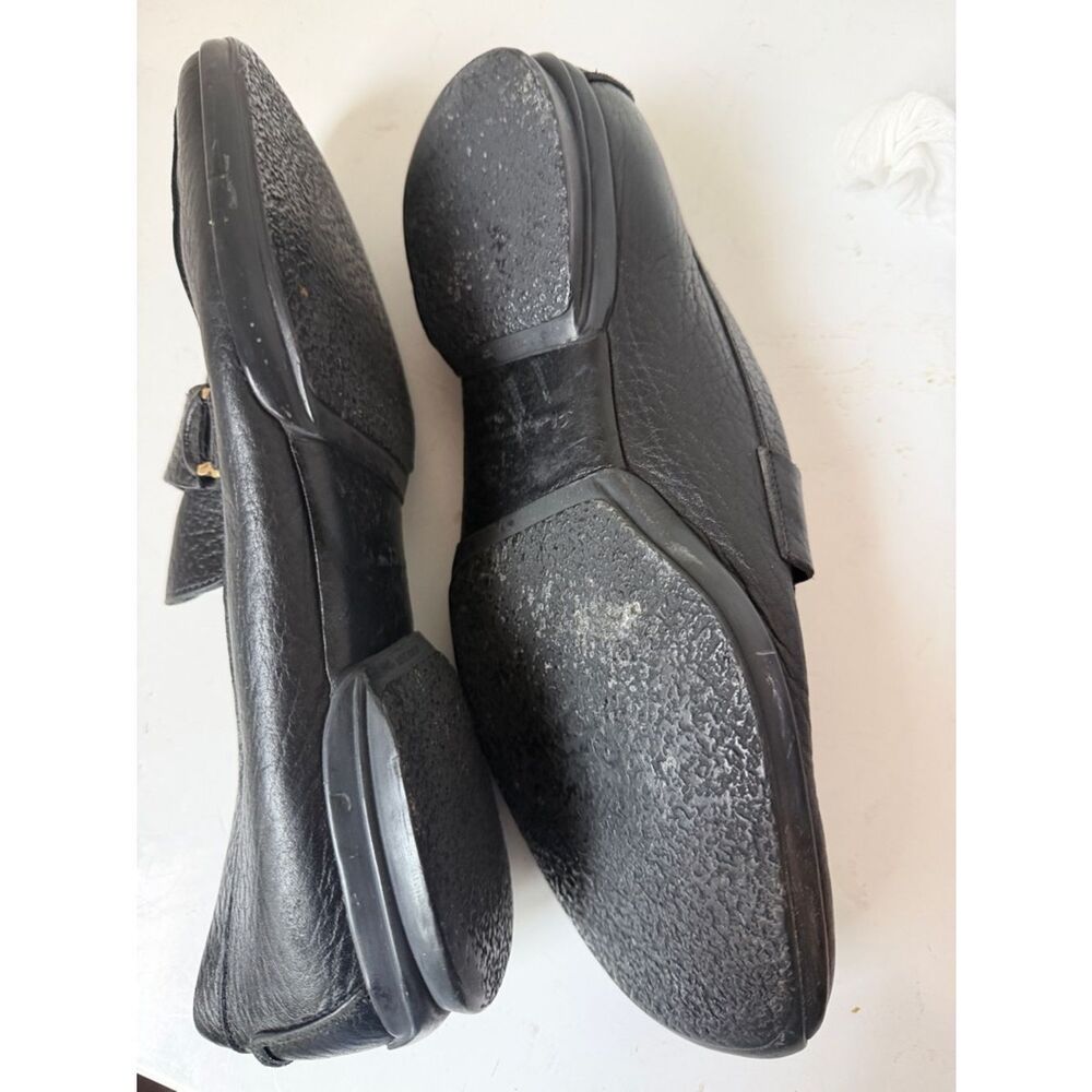 Salvatore Ferragamo Black Leather Slip-On Loafers sz 8.5 - Picture 4 of 4